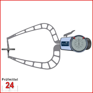 Kroeplin Schnelltaster Analog Messbereich:  0 - 50   mm
für Folien- und Schaumstoffmessung Typ:  D450T  
Skalenteilungswert Skw: 0,05 mm
Max. Tastarmlänge L:  M   mm
