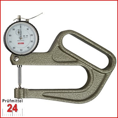 Käfer Dickenmessgerät 30 mm J 100/30
Bügeltiefe: 100 mm / Ablesung: 0,01 mm
mit Abhebevorrichtung