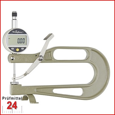 Käfer Dickenmessgerät Digital 25 mm JD 100/25 mit Abhebevorrichtung
Bügeltiefe: 100 mm / Ablesung: 0,01 mm
mit Abhebevorrichtung