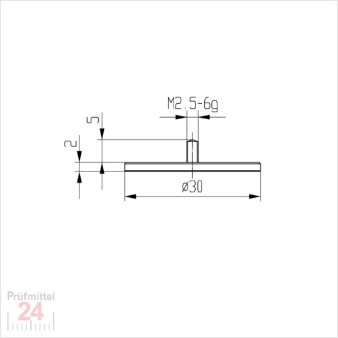 Messeinsatz für Messuhr Ø  30 mm Typ: 102
Stahl rostfrei  573/11 30
