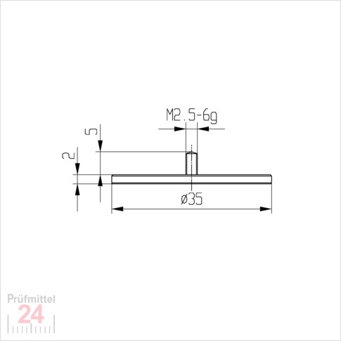 Messeinsatz für Messuhr Ø  35 mm Typ: 102
Stahl rostfrei  573/11 35
