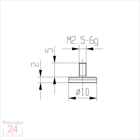 Messeinsatz für Messuhr Ø  10 mm Typ: 102 Keramikbestückt
Keramikbestückt  573/11 C
