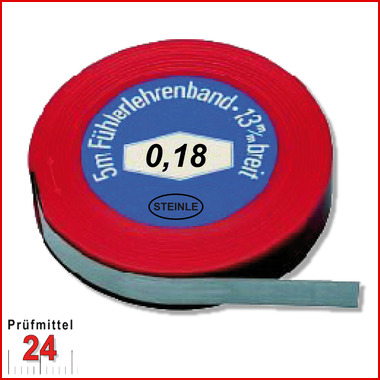 STEINLE Fühlerlehrenband / Fühlerlehre 0,18 mm
12,7 x 5000 mm