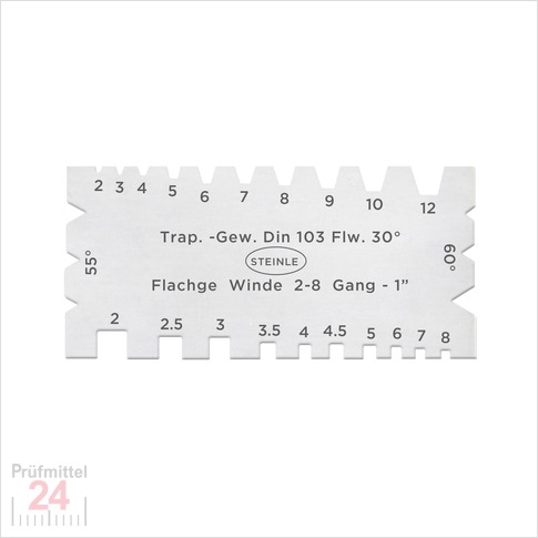 STEINLE 4109 Komb. Dreh- und Gewindestahllehre
Flachgewinde, Trapezgewinde
Spitzgewinde 55° und 60°