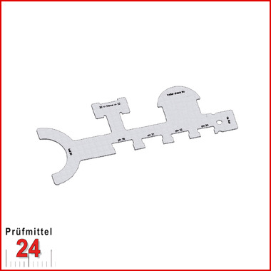 Universal Prüflehre für Anhängetechnik - Anhängekupplung PL-WAL
Nutzfahrzeuge / Land oder Forstwirtschaft
für LoF-Zugösen mit Buchsen 40 mm
und Bolzenkupplungen mit Kuppelbolzen 30 / 32 / 37 / 38 / 40 mm
und Kugelkupplungen, Kalotten 80 mm und Kugelsystem