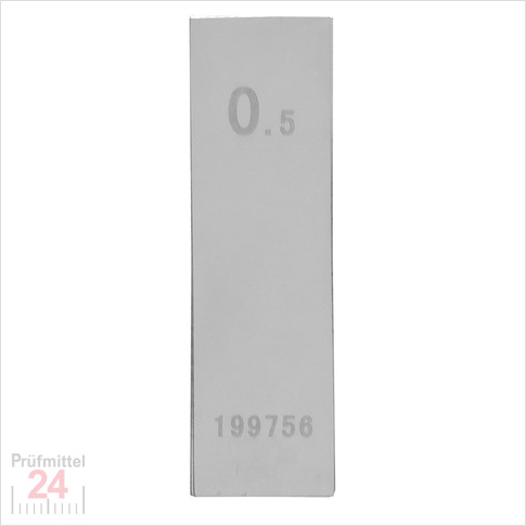 Einzel Endmaß Stahl 0,5 mm
DIN EN ISO 3650 mit Toleranzklasse: 0