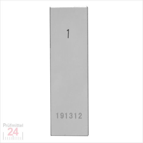 STEINLE 4201 Einzel Parallel Endmaß Stahl 1 mm
DIN EN ISO 3650 mit Toleranzklasse: 0