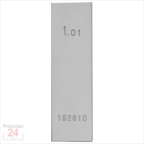Einzel Endmaß Stahl 1,01 mm
DIN EN ISO 3650 mit Toleranzklasse: 0