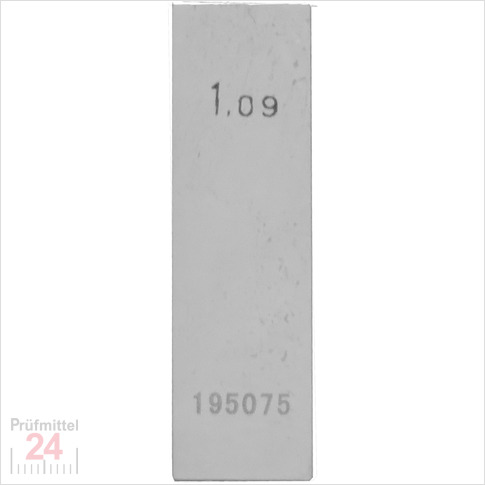 Einzel Endmaß Stahl 1,09 mm
DIN EN ISO 3650 mit Toleranzklasse: 0