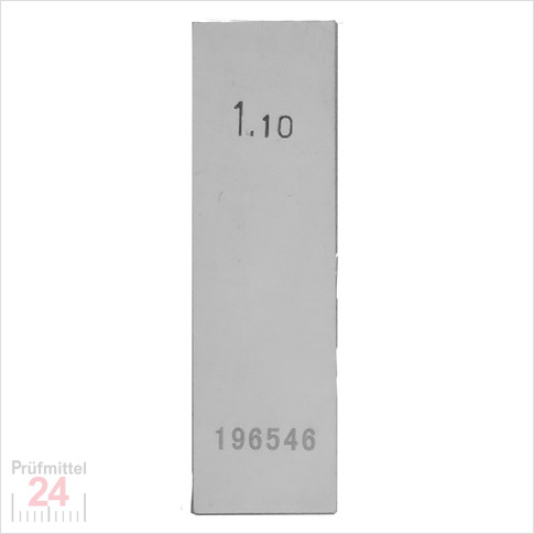 Einzel Endmaß Stahl 1,1 mm
DIN EN ISO 3650 mit Toleranzklasse: 0