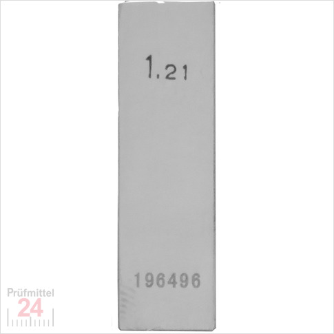 Einzel Endmaß Stahl 1,21 mm
DIN EN ISO 3650 mit Toleranzklasse: 0