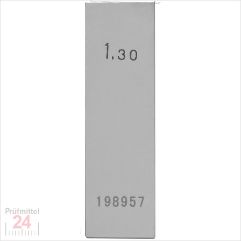 Einzel Endmaß Stahl 1,3 mm
DIN EN ISO 3650 mit Toleranzklasse: 0