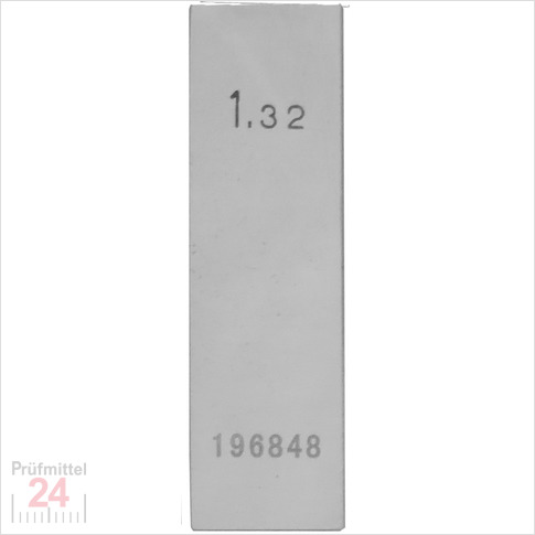 Einzel Endmaß Stahl 1,32 mm
DIN EN ISO 3650 mit Toleranzklasse: 0