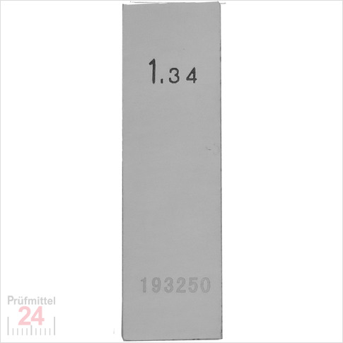Einzel Endmaß Stahl 1,34 mm
DIN EN ISO 3650 mit Toleranzklasse: 0