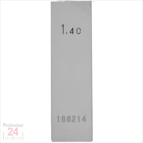 STEINLE 4201 Einzel Parallel Endmaß Stahl 1,4 mm
DIN EN ISO 3650 mit Toleranzklasse: 0