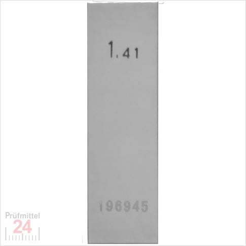 Einzel Endmaß Stahl 1,41 mm
DIN EN ISO 3650 mit Toleranzklasse: 0