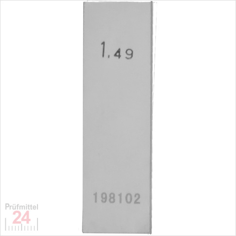Einzel Endmaß Stahl 1,49 mm
DIN EN ISO 3650 mit Toleranzklasse: 0