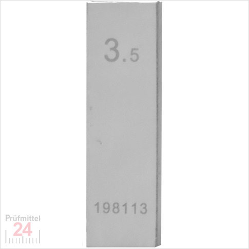Einzel Endmaß Stahl 3,5 mm
DIN EN ISO 3650 mit Toleranzklasse: 0