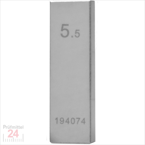 Einzel Endmaß Stahl 5,5 mm
DIN EN ISO 3650 mit Toleranzklasse: 0