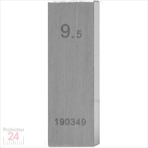 Einzel Endmaß Stahl 9,5 mm
DIN EN ISO 3650 mit Toleranzklasse: 0