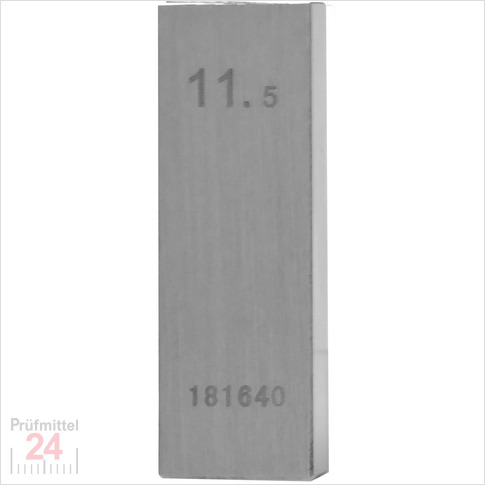 Einzel Endmaß Stahl 11,5 mm
DIN EN ISO 3650 mit Toleranzklasse: 0