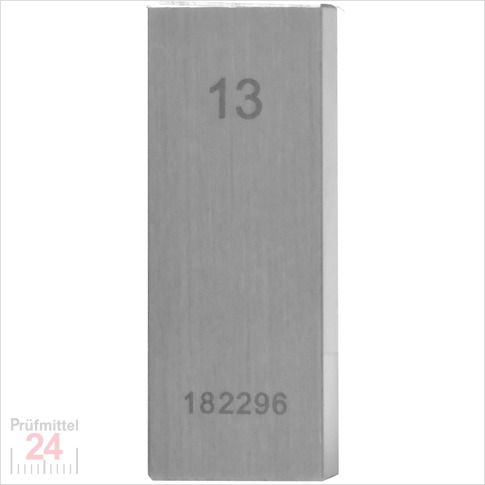 Einzel Endmaß Stahl 13 mm
DIN EN ISO 3650 mit Toleranzklasse: 0