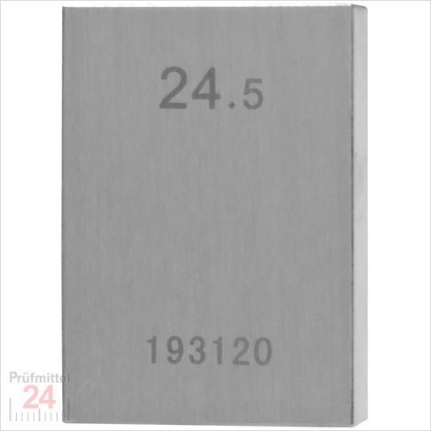 STEINLE 4201 Einzel Parallel Endmaß Stahl 24,5 mm
DIN EN ISO 3650 mit Toleranzklasse: 0