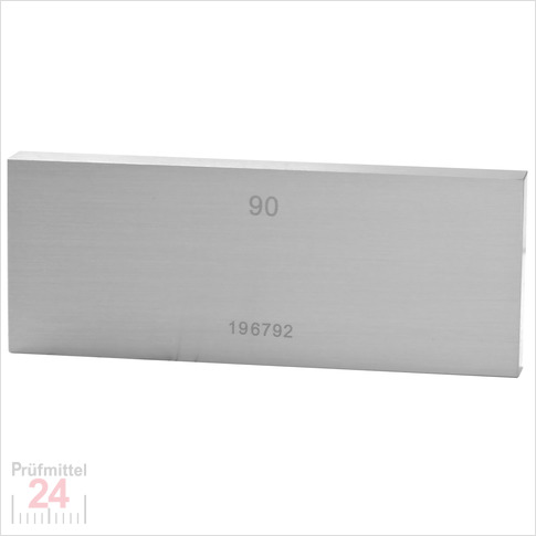 STEINLE 4201 Einzel Parallel Endmaß Stahl 90 mm
DIN EN ISO 3650 mit Toleranzklasse: 0