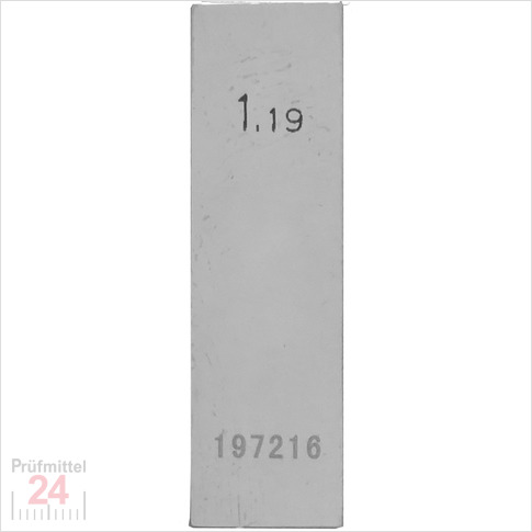 STEINLE 4202 Einzel Parallel Endmaß Stahl 1,19 mm