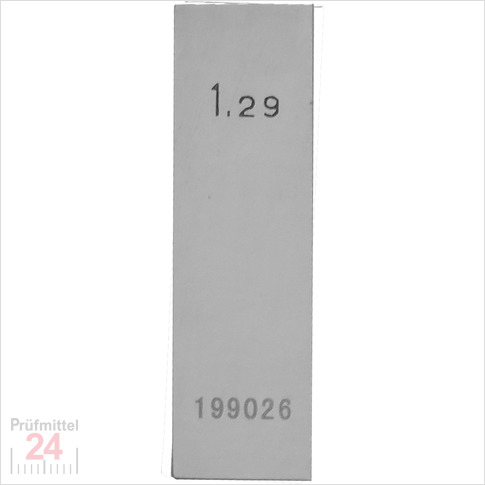 STEINLE 4202 Einzel Parallel Endmaß Stahl 1,29 mm