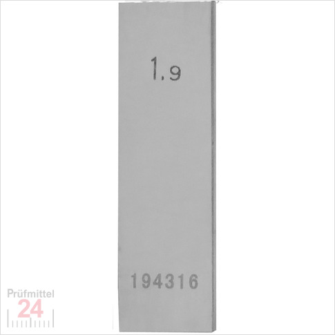 STEINLE 4202 Einzel Parallel Endmaß Stahl 1,9 mm
