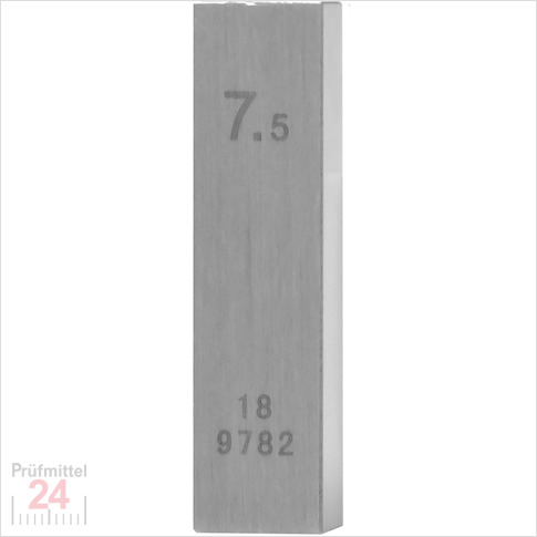 STEINLE 4202 Einzel Parallel Endmaß Stahl 7,5 mm
DIN EN ISO 3650 mit Toleranzklasse: 1