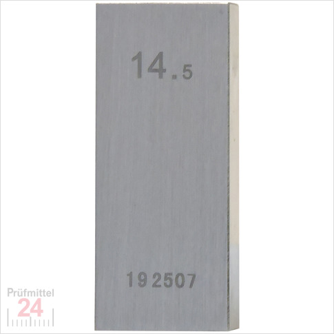 STEINLE 4202 Einzel Parallel Endmaß Stahl 14,5 mm
DIN EN ISO 3650 mit Toleranzklasse: 1