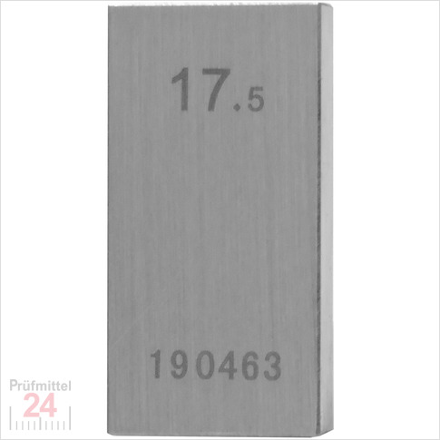 STEINLE 4202 Einzel Parallel Endmaß Stahl 17,5 mm
DIN EN ISO 3650 mit Toleranzklasse: 1