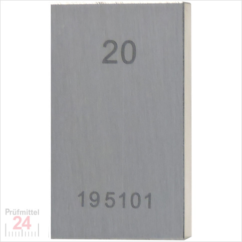 STEINLE 4202 Einzel Parallel Endmaß Stahl 20 mm
DIN EN ISO 3650 mit Toleranzklasse: 1