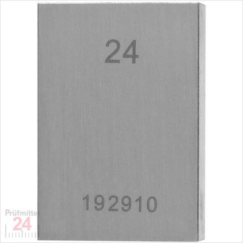 STEINLE 4202 Einzel Parallel Endmaß Stahl 24 mm
DIN EN ISO 3650 mit Toleranzklasse: 1