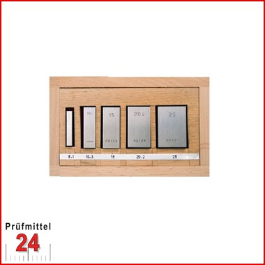 Parallelendmass Prüfsatz Stahl
für Messschrauben bis 25 mm
5 tlg. (5,1 / 10,3  /15,0 / 20,2 / 25,0 mm)