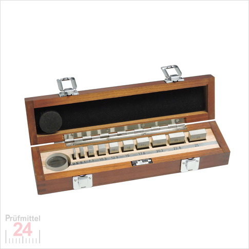 STEINLE Parallelendmass Prüfsatz Stahl
für Messschrauben bis 25 mm
11 tlg. (2,5 / 5,1 / 7,7 / 10,3 / 12,9 / 15,0 / 17,6 / 20,2 / 22,8 / 25,0 inkl. Planglas 30 mm mm) 