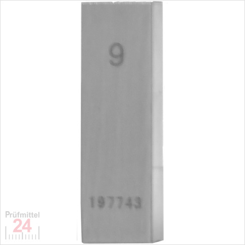STEINLE 4213 Einzel Parallel Endmaß Stahl 9 mm
DIN EN ISO 3650 mit Toleranzklasse: 2