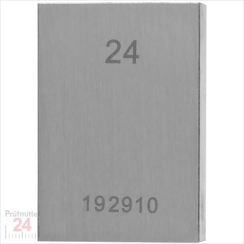 STEINLE 4213 Einzel Parallel Endmaß Stahl 24 mm
DIN EN ISO 3650 mit Toleranzklasse: 2
