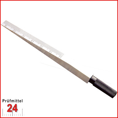 Messkeil Flach 2,0 bis 7 mm
aus Stahl, mattverchromt
109 x 8 x 8 mm