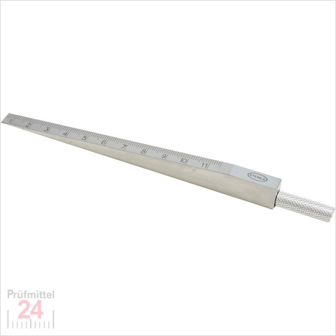 STEINLE 4671 Messkeil Flach 0,5 bis 11 mm
aus Stahl, mattverchromt
153 x 12 x 8 mm