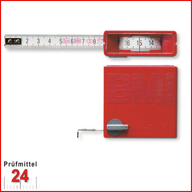 BMI Taschenbandmaß 404 IN-OUT, Länge 3 m, mm-Teilung 
Bandbreite: 13 mm, weiß lackiertes Band , Gehäuse rot
Massband 404341