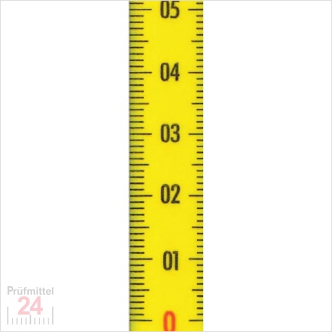 STEINLE Skalenbandmaße Duplexteilung 2000 mm / Breite: 13 mm
Massband Stahl gelb, mit Polyamidbeschichtung, Bezifferung von  unten nach oben
Rückseite mit Selbstklebefolie