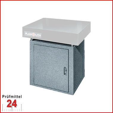 PLANOLITH Schrankunterbau für Granitmessplatte
Für Plattengröße: 630 x 630 x 70 mm
(1 Tür, 1 Schublade) mit 3-Punkt-Auflage