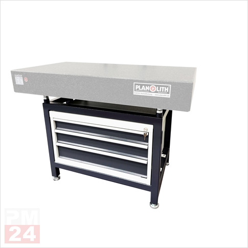 PLANOLITH Werkzeugschrank mit Schubladen für Granitmessplatte
Für Plattengröße: 1200 x 800 x 160 mm
(3 Schubladen) Arbeitshöhe ca. 900 mm mit 3-Punkt-Auflage PLANOLITH Werkzeugschrank mit Schubladen für Granitmessplatte
Für Plattengröße: 1200 x 800 x 160 mm
(3 Schubladen) Arbeitshöhe ca. 900 mm mit 3-Punkt-Auflage