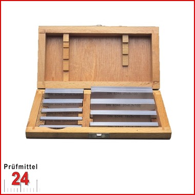 Parallelunterlagen DIN 6346 Größe: 2,5 - 25 mm
9 Paar im Holzkasten
Deutscher Hersteller