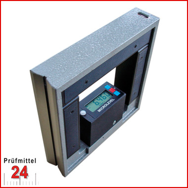 Rahmen Richtwaage Digital 200 x 200  mm
Genauigkeit (mm/m) 0,01 mm
(LxHxB) 200x200x44 mm
Toleranz nach DIN877  