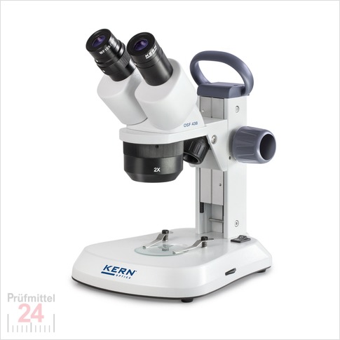 Kern OSF 438 Stereomikroskop Objektiv 1x / 2x / 3x
Auflicht: LED / Durchlicht: LED
Ständer: Mechanisch / inkl. Wiederaufladbarer Akku