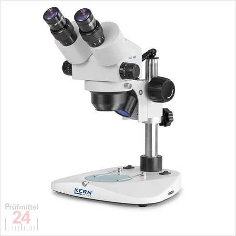Kern OZL 451 Zoom Stereomikroskop Objektiv 0,75 x - 5 x
Auflicht: Halogen / Durchlicht: Halogen
Ständer: Säule 
